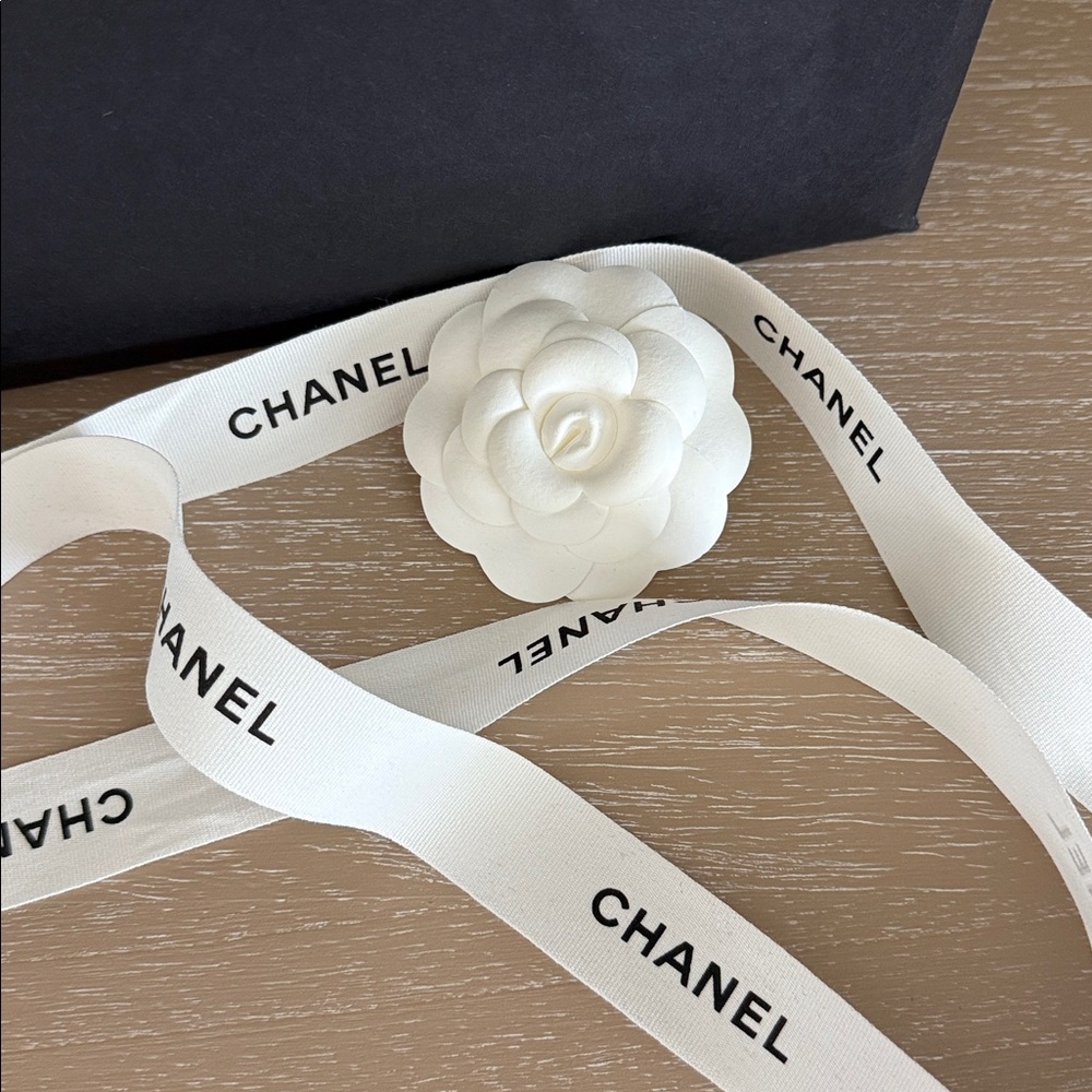 Chanel Ribbon & White Camellia Flower - Picture 2 of 2
